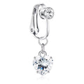 Faux Piercing Nombril Cœur Cristal – Clip Sans Perçage
