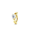 Piercing Nombril Cœur Cristal – Bijou Ventre Acier Inoxydable