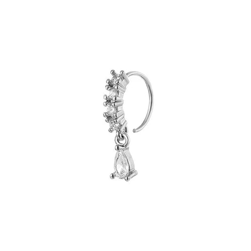Anneau de Nez Clip Zircon Pendentif – Piercing Femme