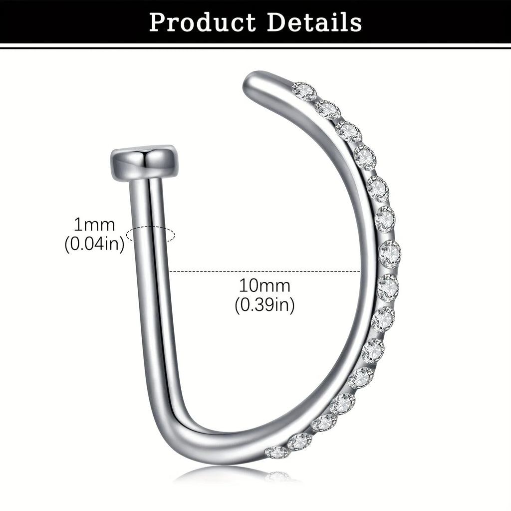 Lot de 3 Faux Piercings Nez – Anneaux Sans Perçage
