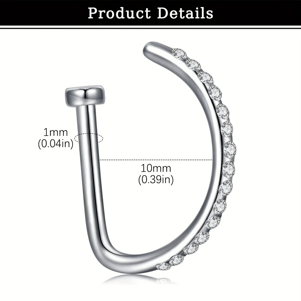 Lot de 3 Faux Piercings Nez – Anneaux Sans Perçage